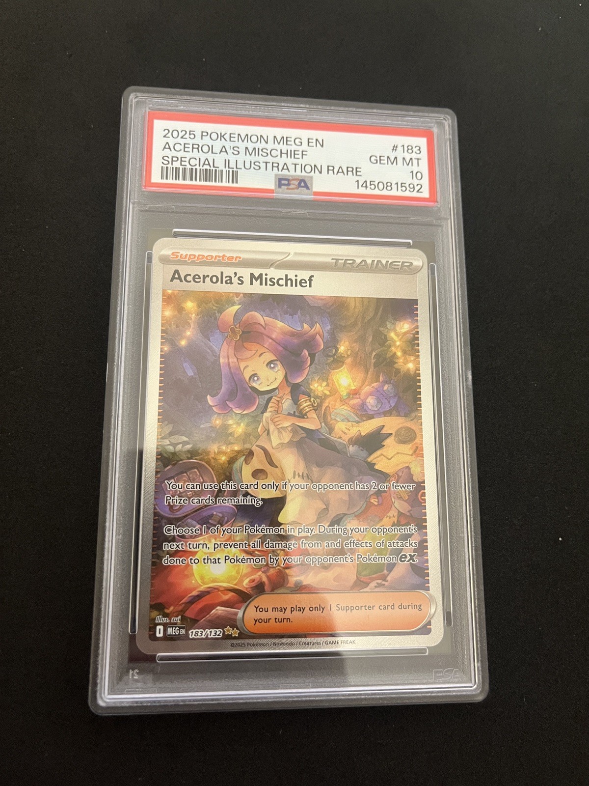 Acerola\'s Mischief 183/132 PSA 10 GEM MINT Pokemon Special Illustration Rare