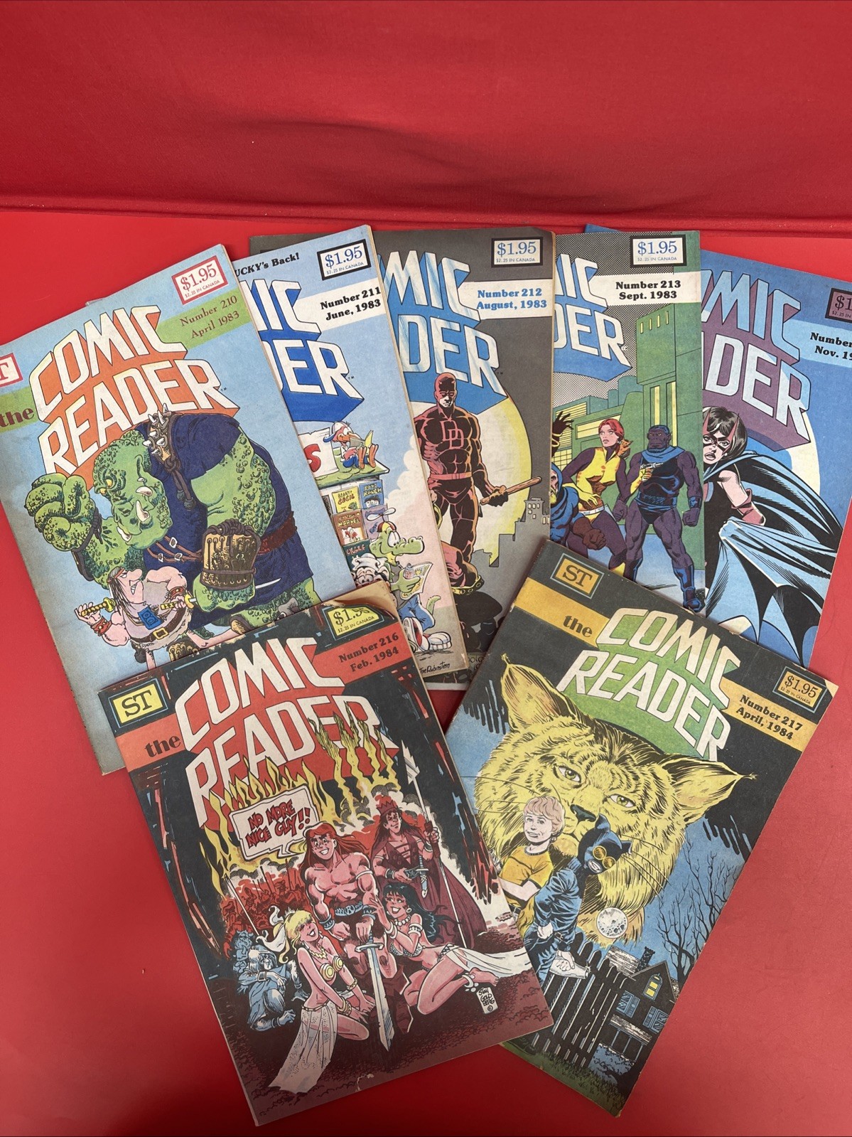 Vintage The Comic Reader #210-214,216,217 Comic Fanzine Lot of 7 1983-1984. *4 Vintage The Comic Reader #210-214,216,217 Comic Fanzine Lot of 7 1983-1984. *4
