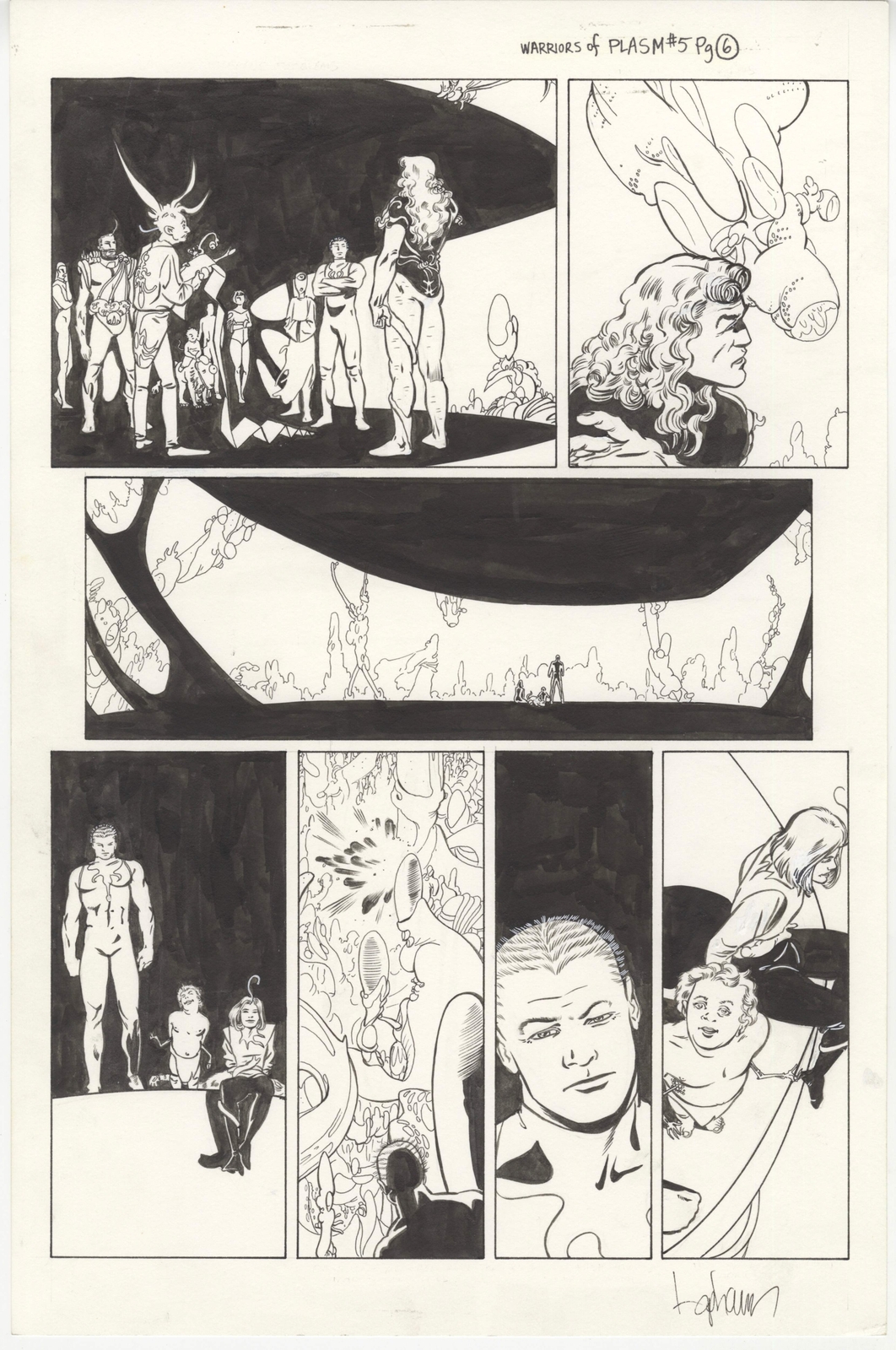 Warriors of Plasm #5 pg 6 Original Comic Art by David Lapham