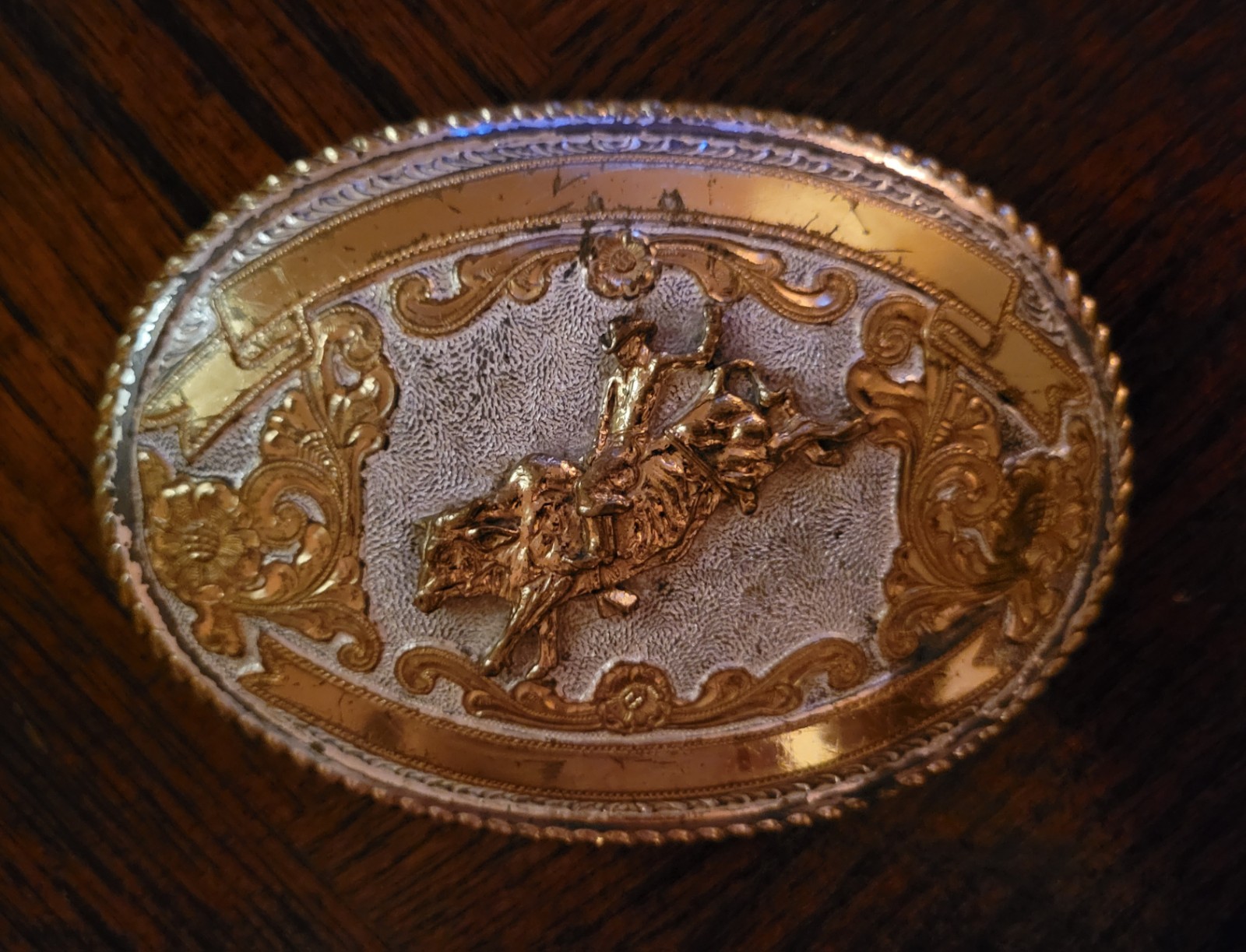Vintage Crumrine Bull Riding Belt Buckle - Mens Vintage Crumrine Bull Riding Belt Buckle - Mens
