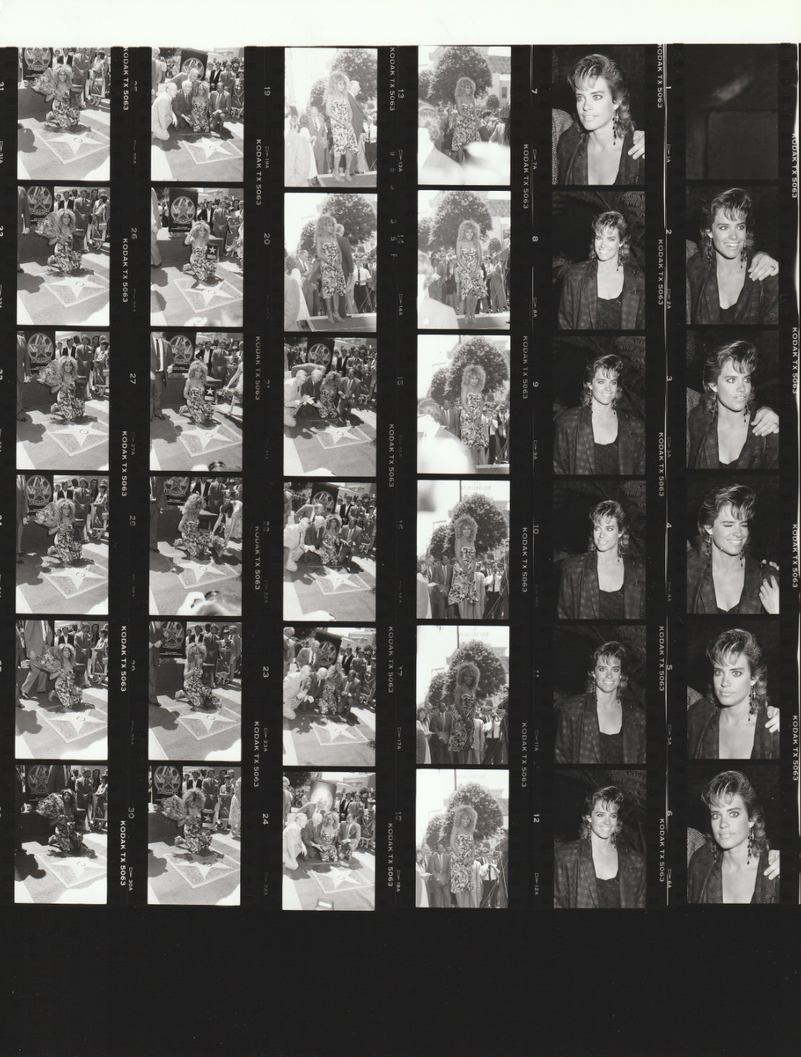 Original Contact Photo Sheet & Negatives Tina Turner Catherine Mary Stewart 1986 Original Contact Photo Sheet & Negatives Tina Turner Catherine Mary Stewart 1986