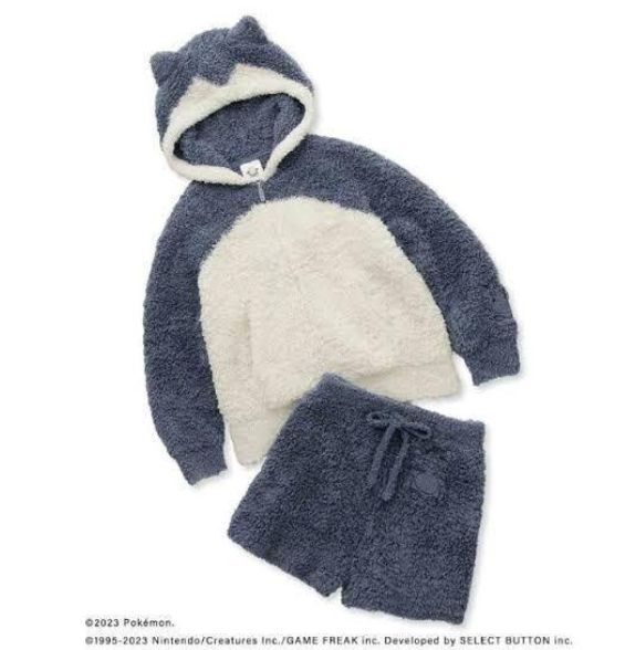 GELATO PIQUE Pokemon Sleep Snorlax Women's Hoodie & Shorts Set One Size New