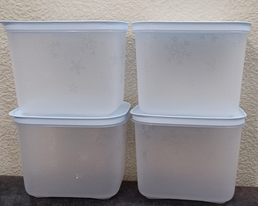 Tupperware GEN lI FREEZERMATE  1.1 Ltr Set Of 4 Kitchen Food Storage Freezer Box