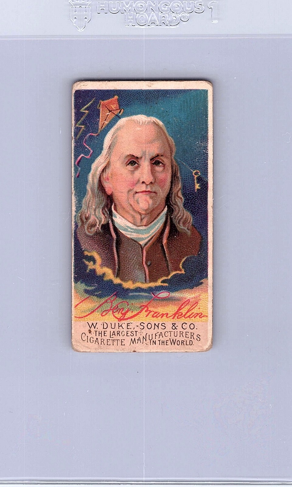 Ben Franklin 1888 N76 W Duke Sons & Co Great Americans Poor Pencil on Back