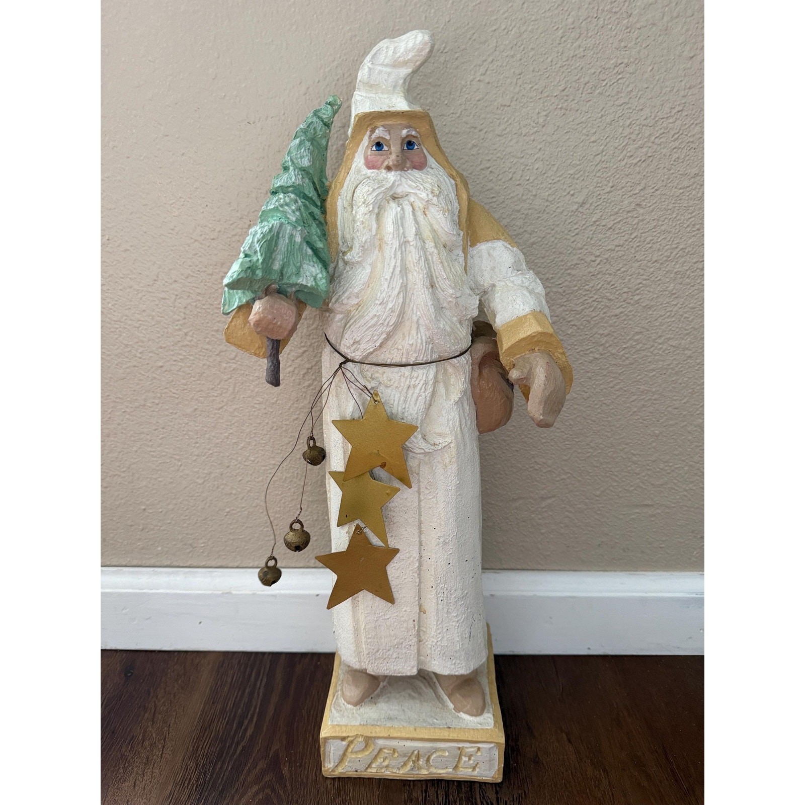 Vintage 1990s House of Hatten “Peace” Santa Claus Figurine