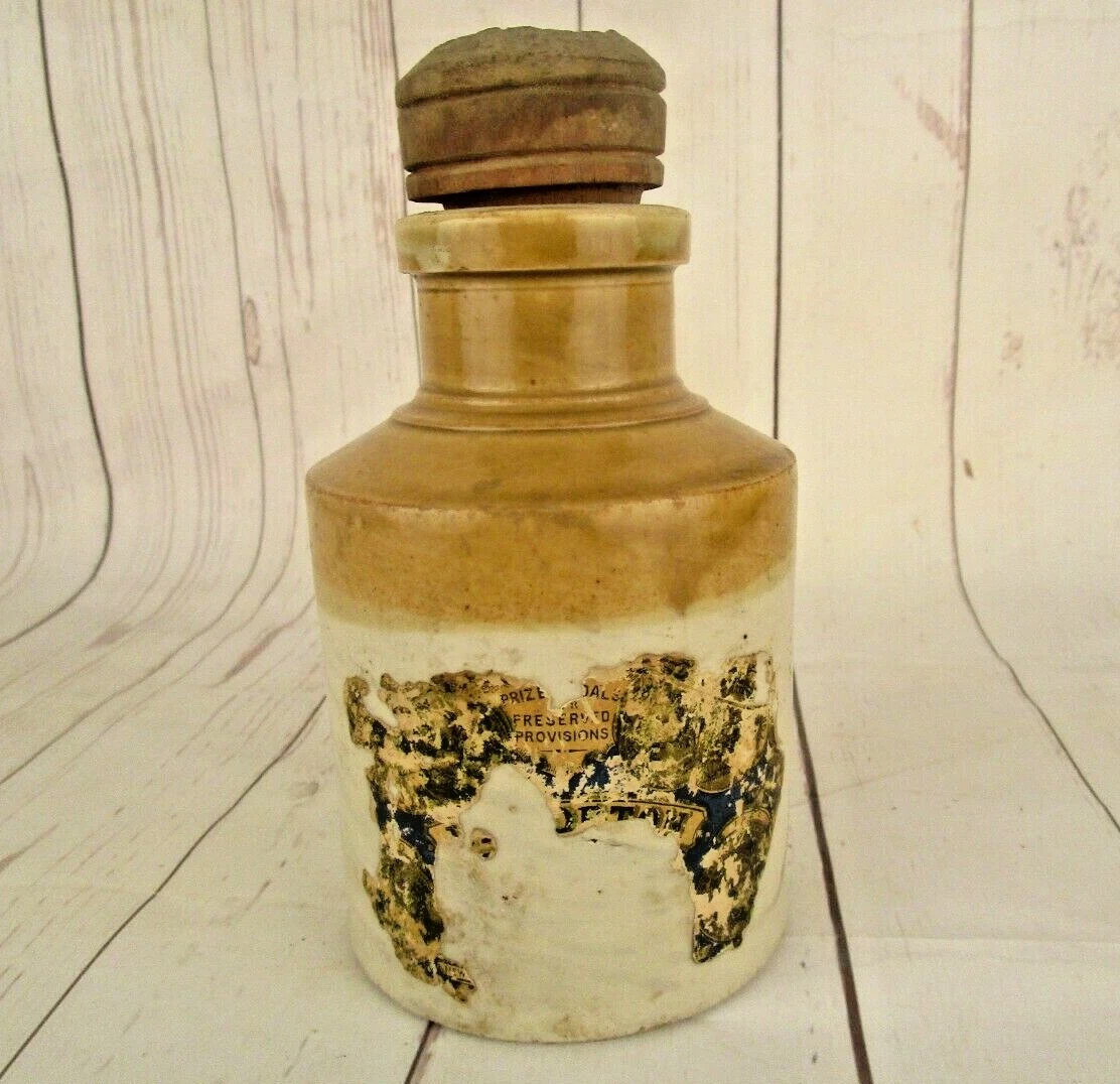 Antique 1850\'S Vintage Jar Old William Powell Bristol Stoneware Pottery Crock