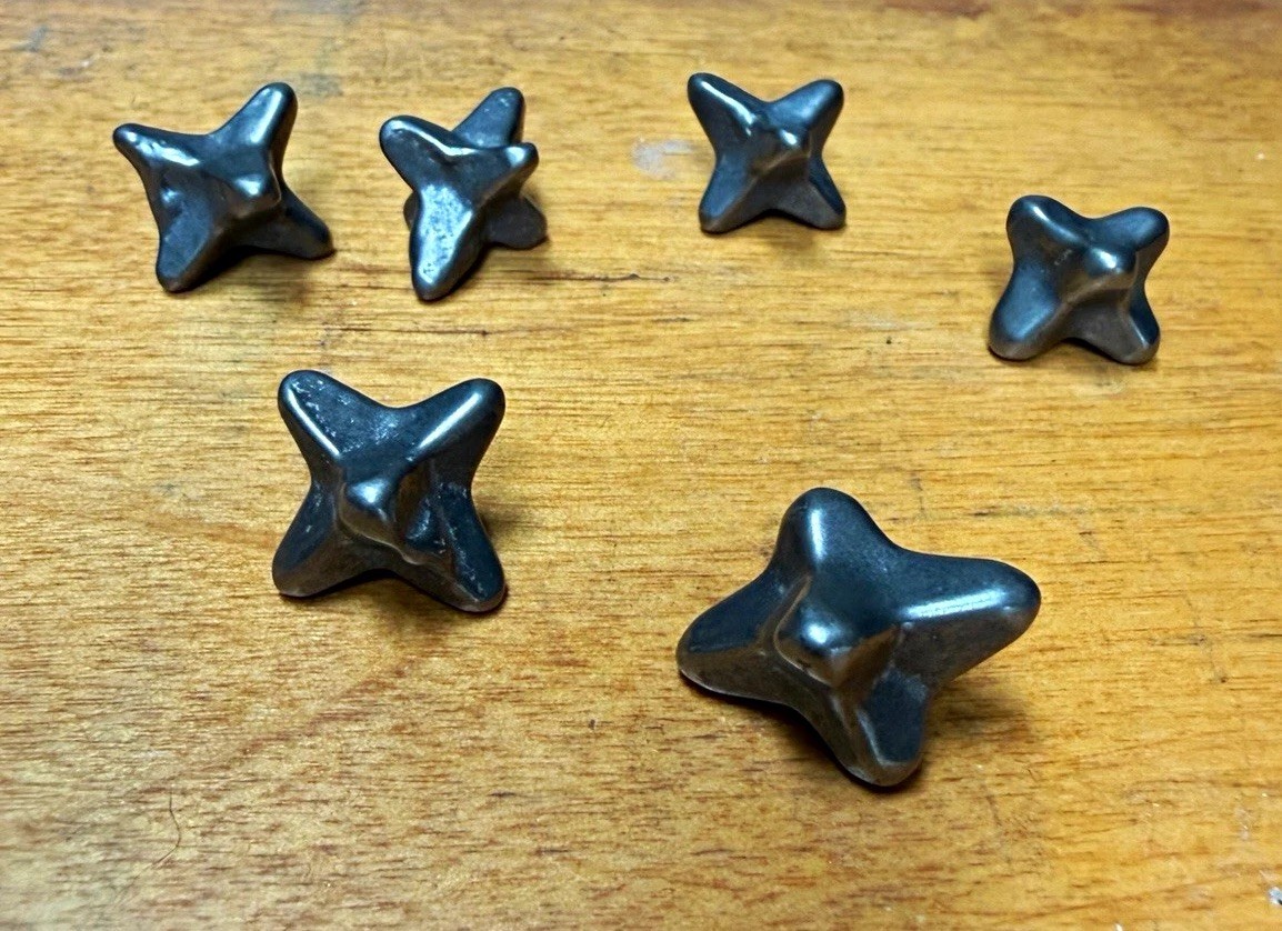 Set of 6 Petite Iron Stars Civil War Caltrops Set of 6 Petite Iron Stars Civil War Caltrops