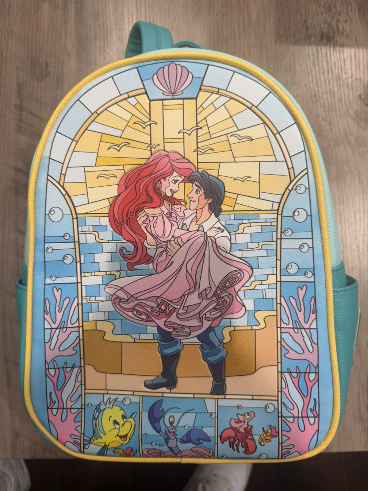 NWT The Little Mermaid Ariel Stained Glass Loungefly Mini Backpack