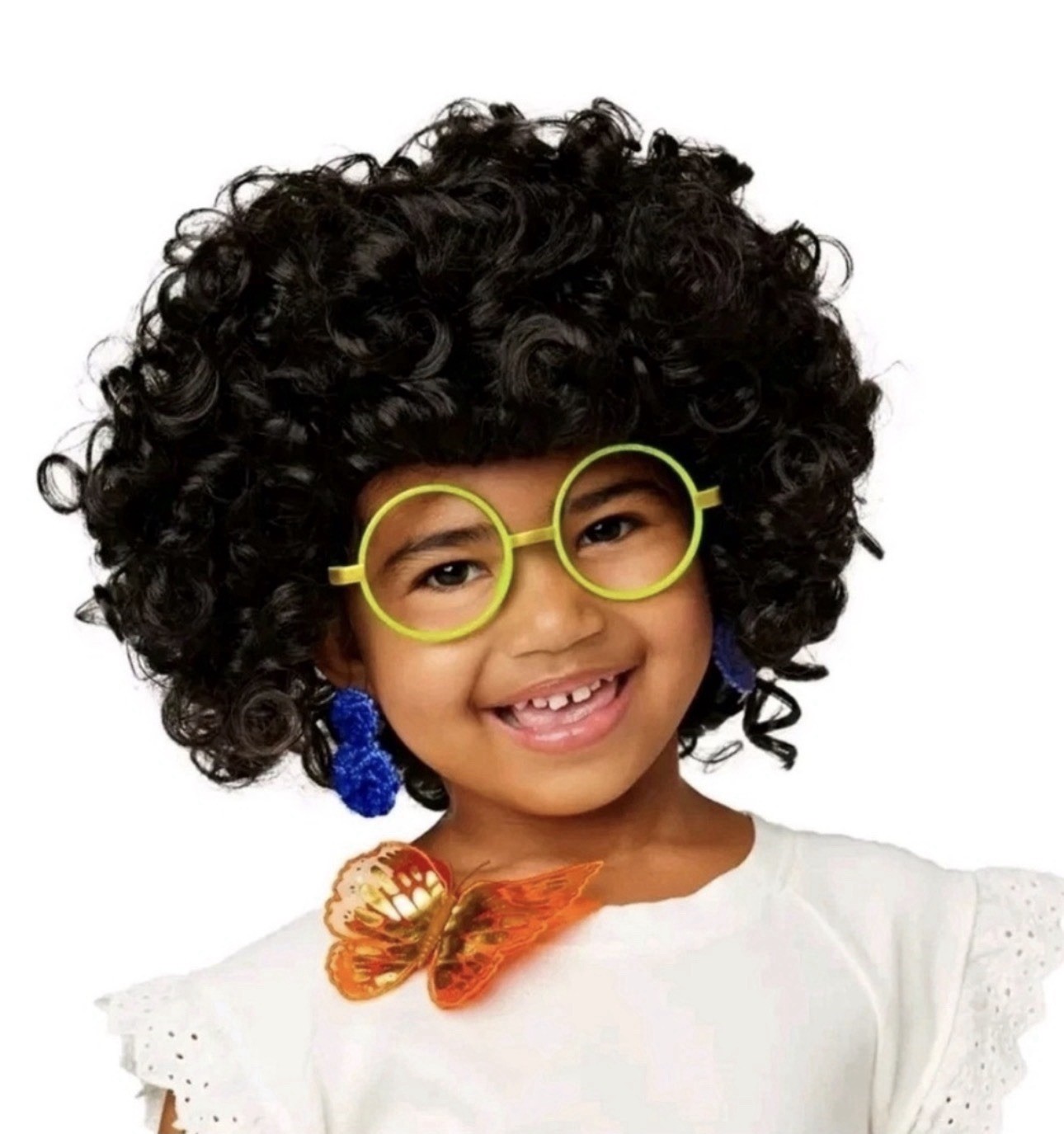 Disney Encanto Mirabel Madrigal Kids Costume Accessory Set: Wig/Glasses/Earrings
