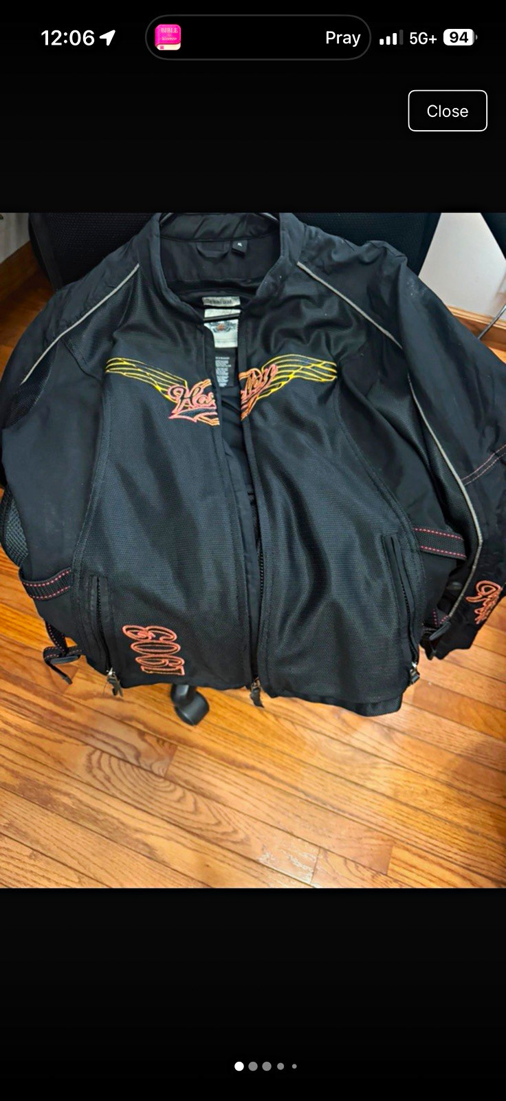 Harley-Davidson Black Mesh Riding Jacket w/ Harley-Davidson Logo L