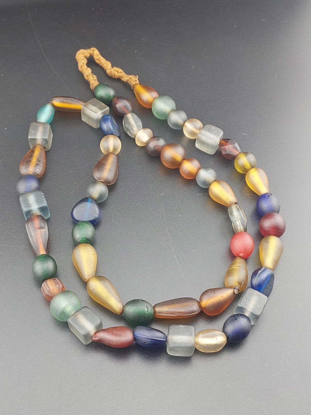 Vintage African Trade Glass Beads Strand, Beautiful Genuine 12mm Mix Glass Beads Vintage African Trade Glass Beads Strand, Beautiful Genuine 12mm Mix Glass Beads