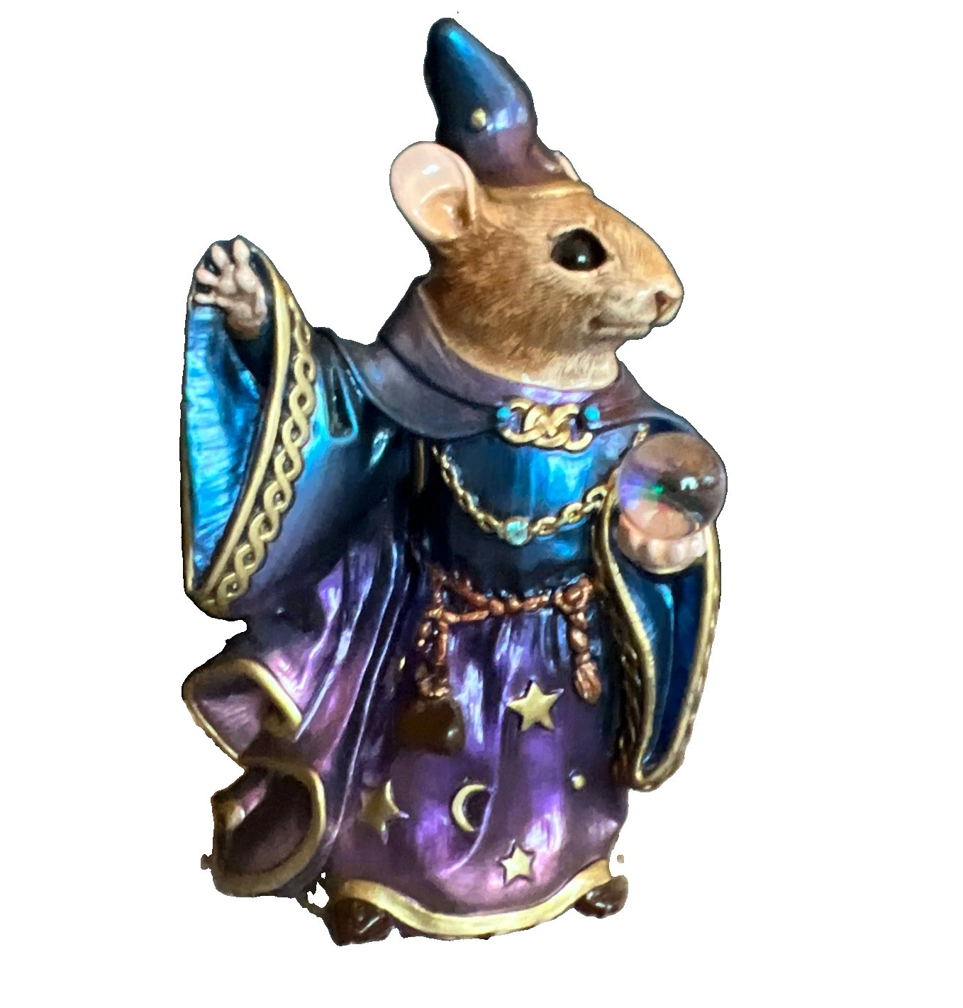 Windstone Editions Mouse Wizard Peacock 403-P Melody Peña 1997