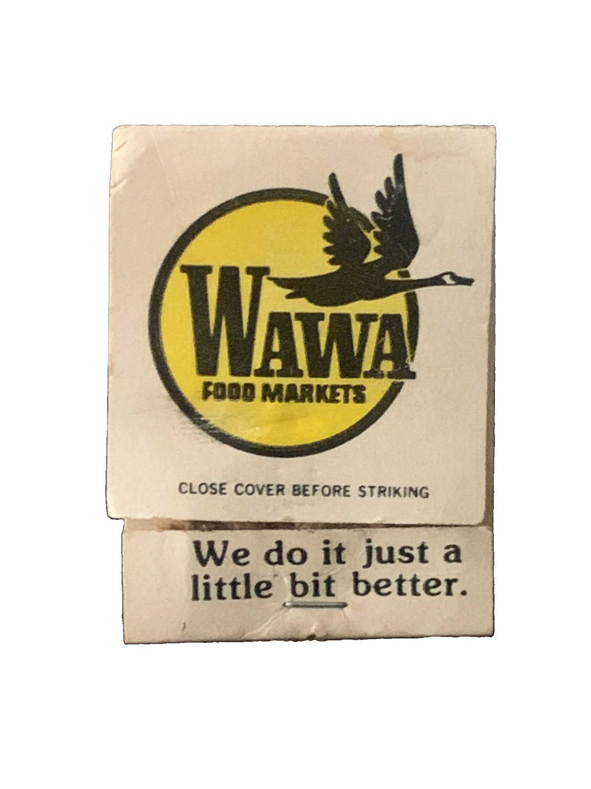 Vintage Matchbook WAWA Food Markets We Do It Just a Little Better
