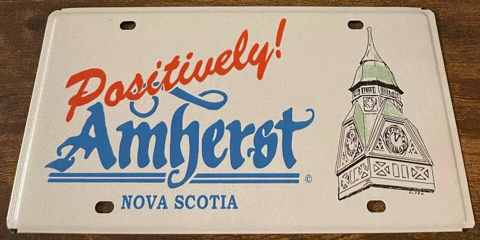 Positively Amherst Booster License Plate Nova Scotia Canada Positively Amherst Booster License Plate Nova Scotia Canada