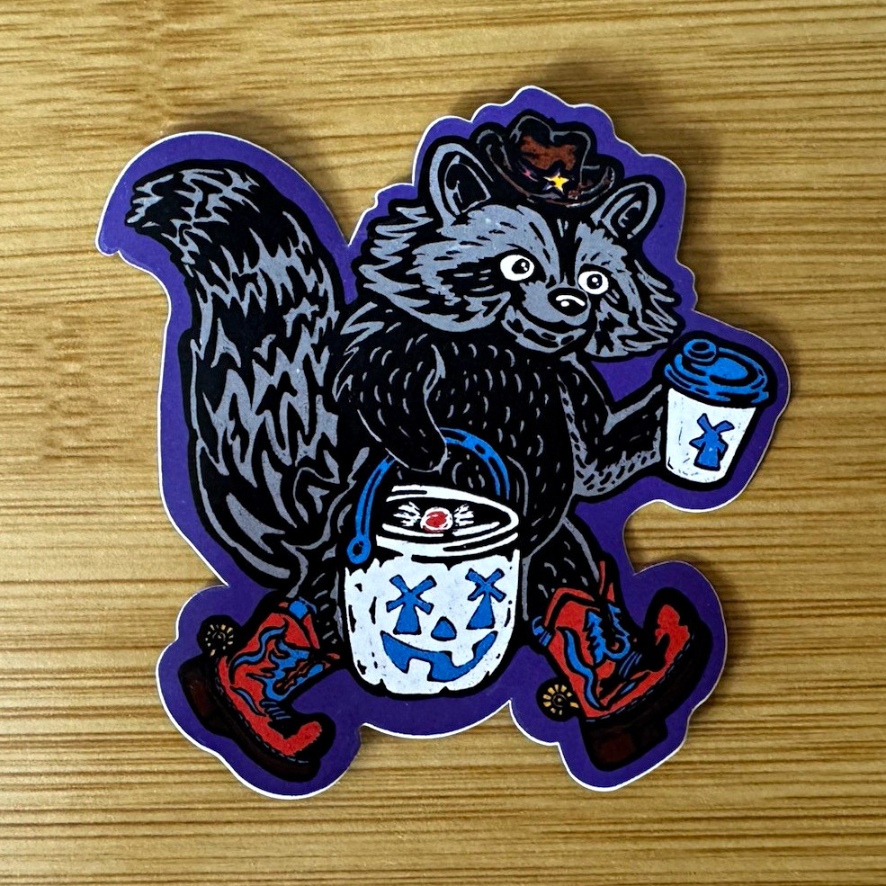 Dutch Bros  Halloween Candy Bandit Sticker