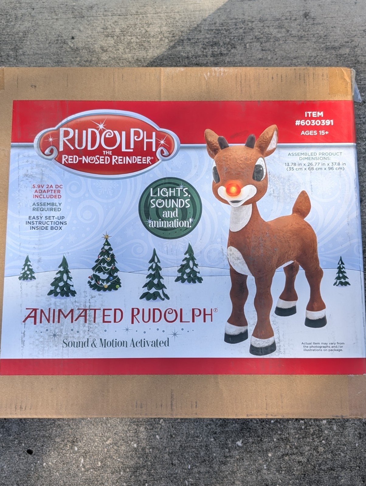 3.1 Ft Rudolph The Red Nose Reindeer Christmas Animatronic IN HAND SHIPS TODAY