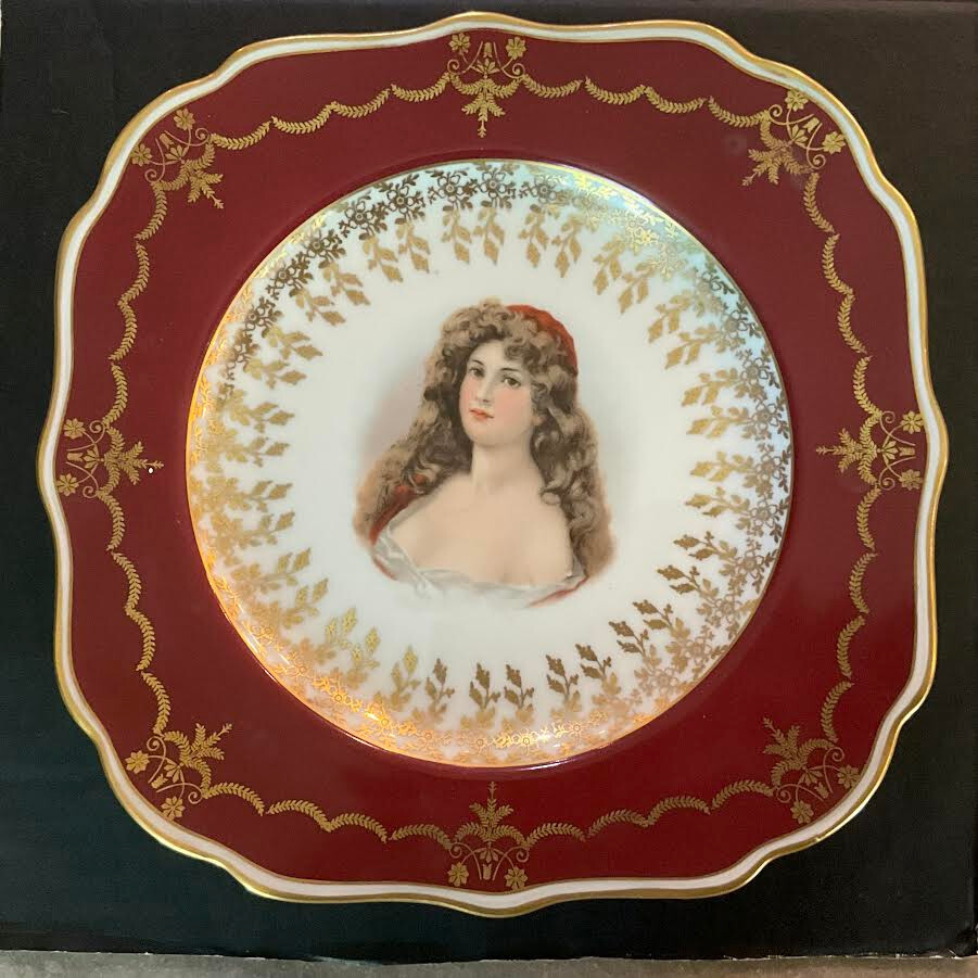 VINTAGE SCHWARZENHAMMER GERMANY PORCELAIN WOMAN PORTRAIT 10