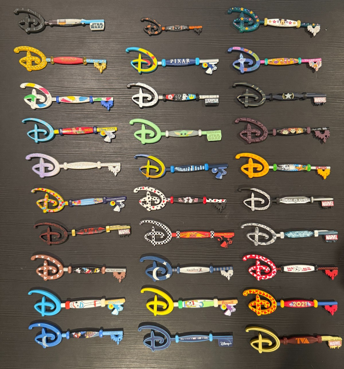 Huge Lot of 30 Disney Store Opening Ceremony Collectible Keys In Great Condition