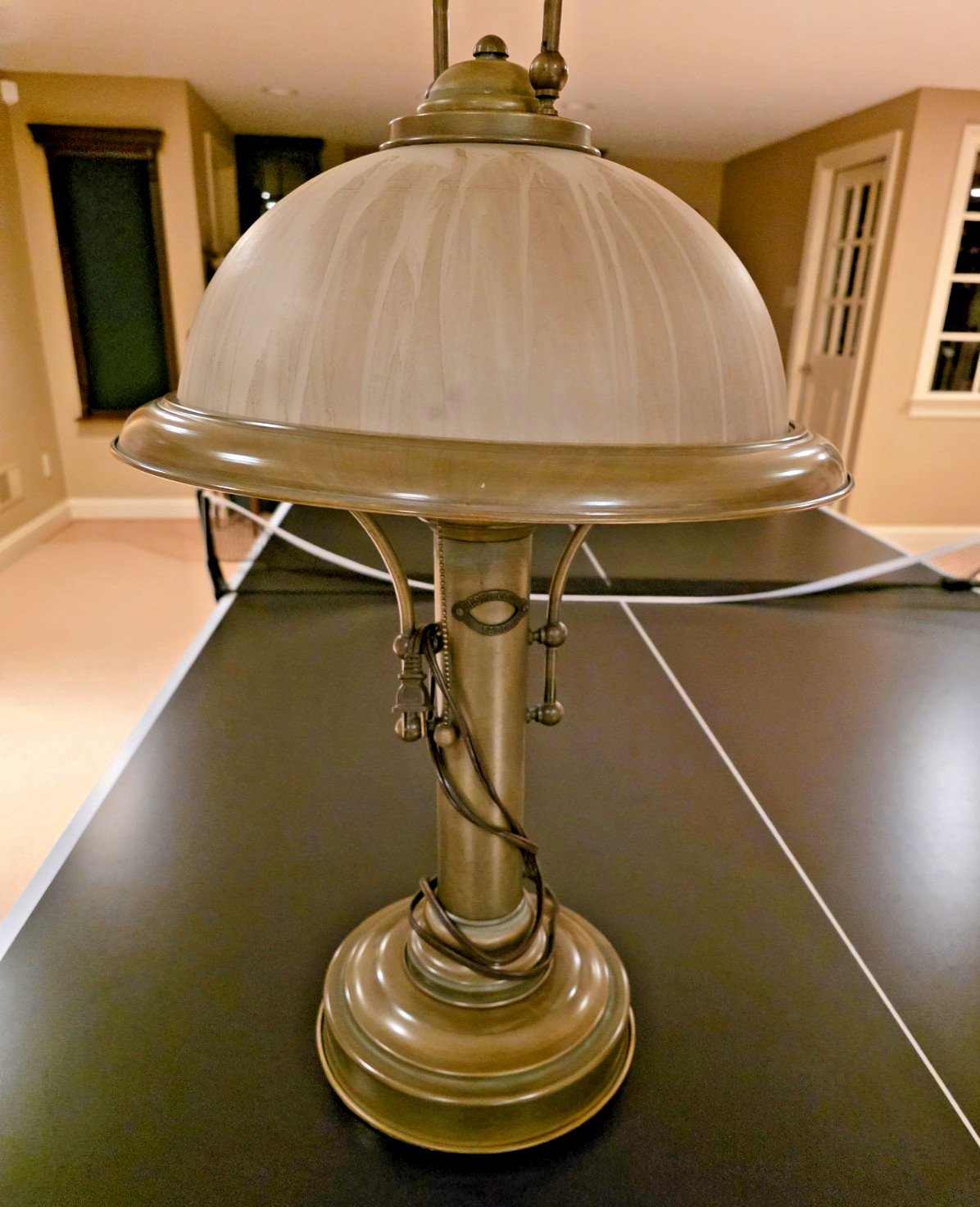 Vintage H.S.S. Co-Op 1850 - Table Lamp - Desk Lamp - Two Lights - Brass Finish Vintage H.S.S. Co-Op 1850 - Table Lamp - Desk Lamp - Two Lights - Brass Finish