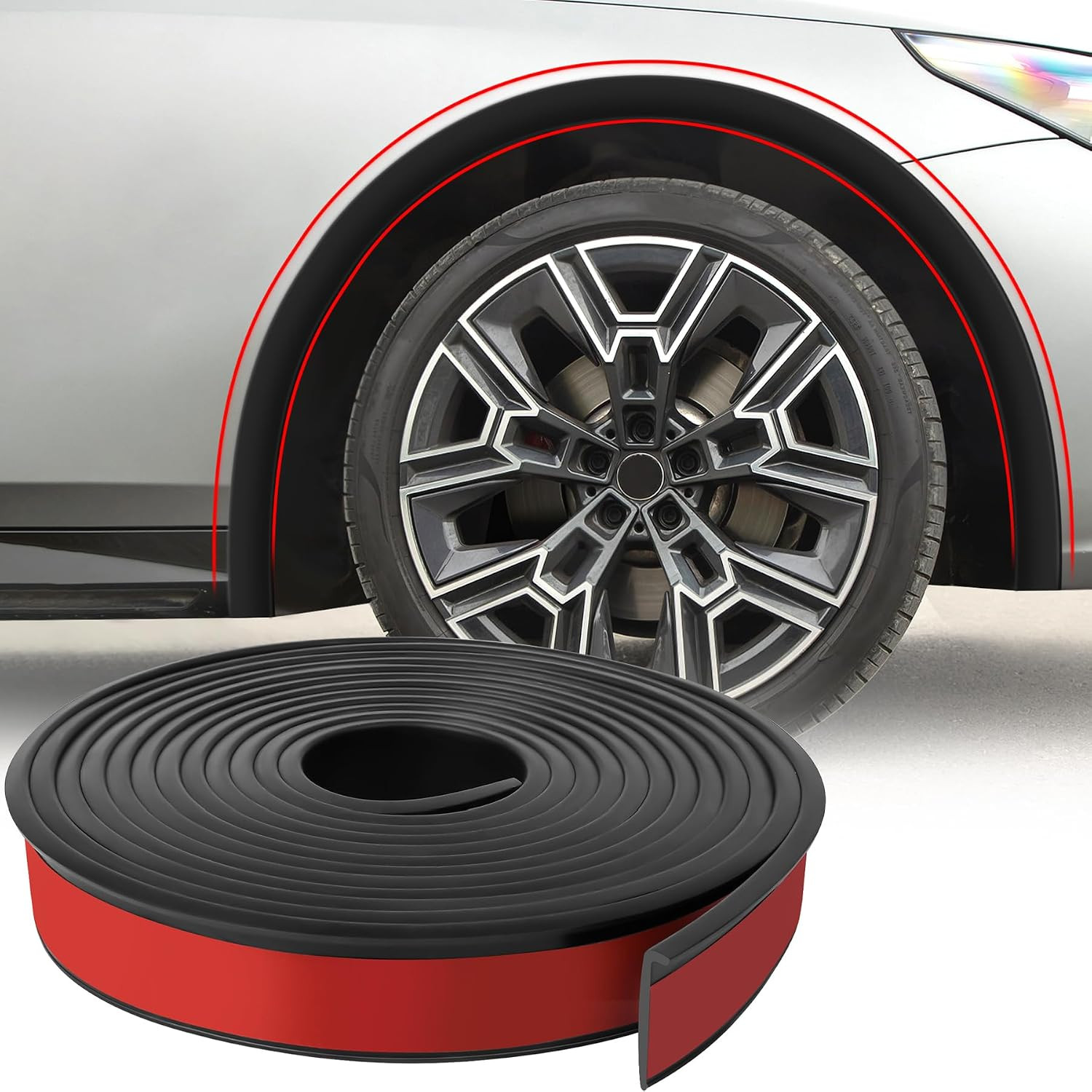 20FT Car Wheel Eyebrow Arch Trim, Fender Flares Protector, Rubber Wheel Eyebrow 20FT Car Wheel Eyebrow Arch Trim, Fender Flares Protector, Rubber Wheel Eyebrow