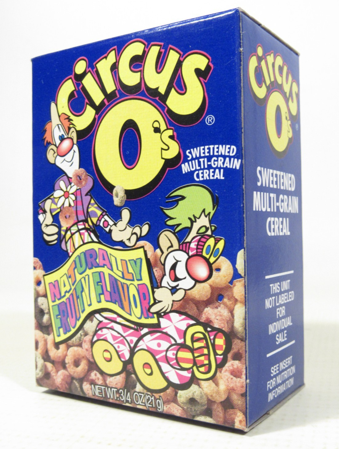 VERY RARE VTG 90\'s Circus O\'s Moran Foods Salesman Sample Display Cereal Box