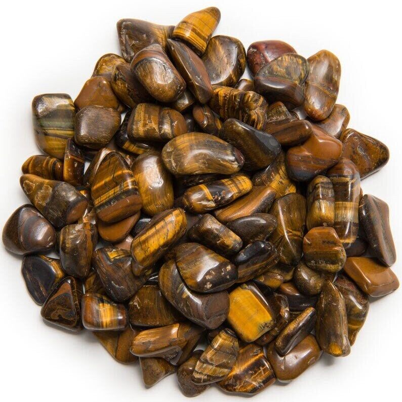 5.5LB Small Tiger Eye “A” Grade Tumbled Stones from Brazil - Tumbled & Polished