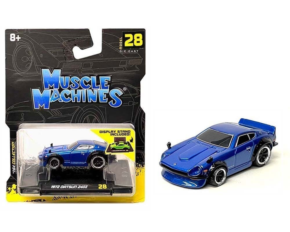 1/64 Maisto Muscle Machines 1972 Datsun 240Z Blue Diecast Model Car 15568BL