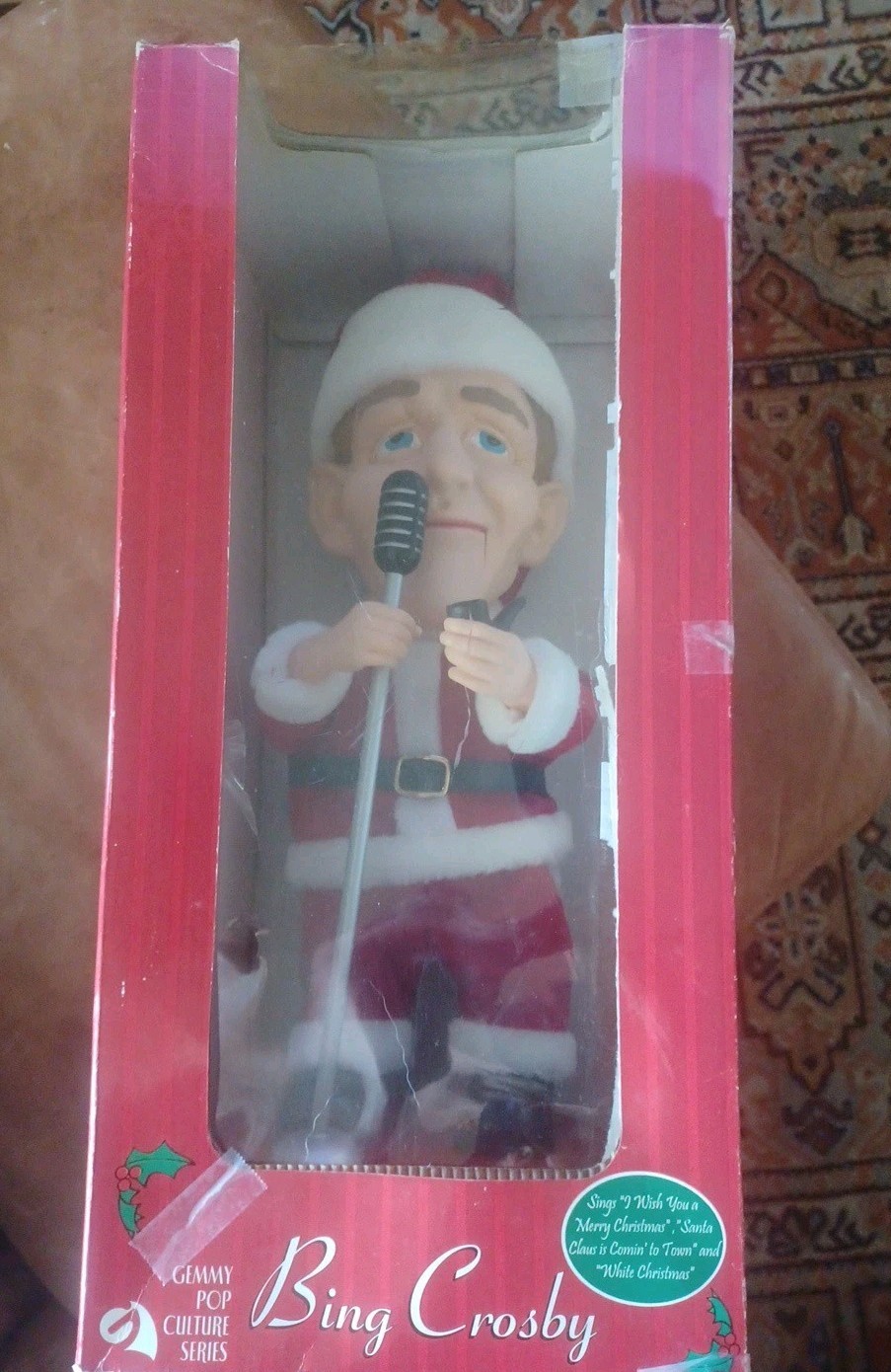 Gemmy Bing Crosby Animated Christmas Figure Sings & Moves TESTED w/ Box Gemmy Bing Crosby Animated Christmas Figure Sings & Moves TESTED w/ Box