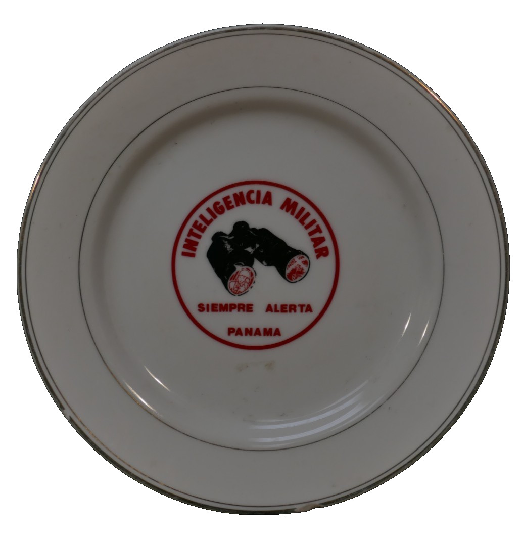 Operation Just Cause 'Inteligencia Militar' Panama Porcelain Plate 9.5