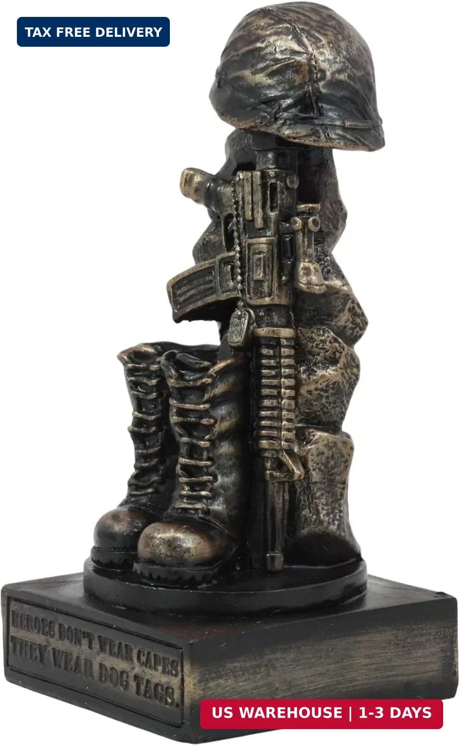 Ebros American Pride Patriotic Fallen Soldier Solemn Memorial Statue 8