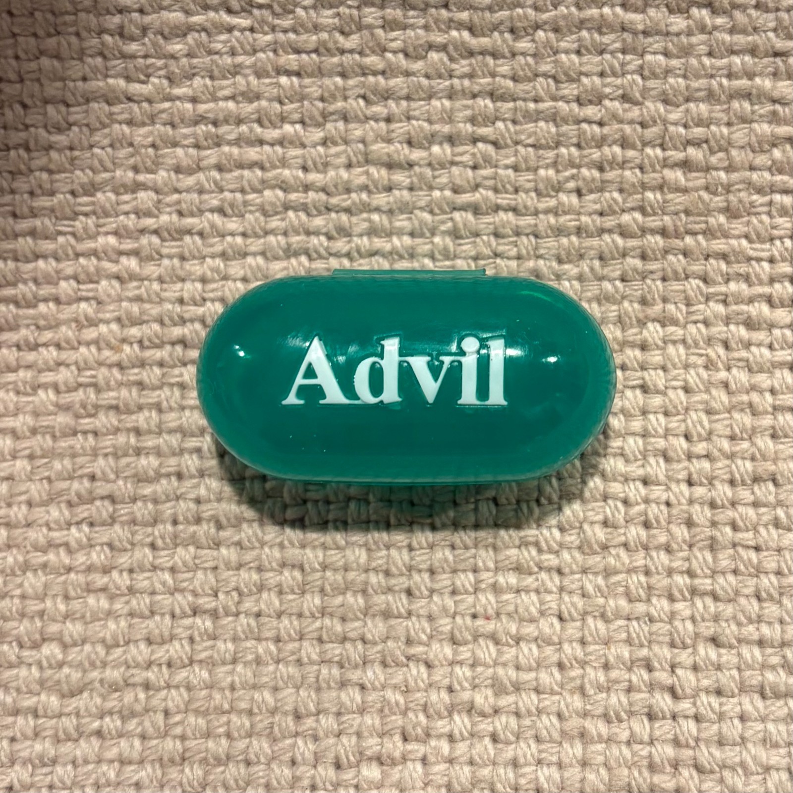 Vintage Advil Ibuprofin Liquid Gel Capsule Plastic Pill Holder Pharm RARE VHTF