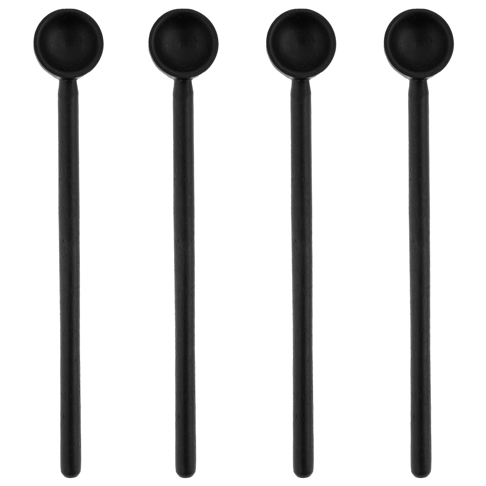 Karma Wood Spoons Cooking 4 Medium Polypropylene Black 8.5 Inch Set of Documents