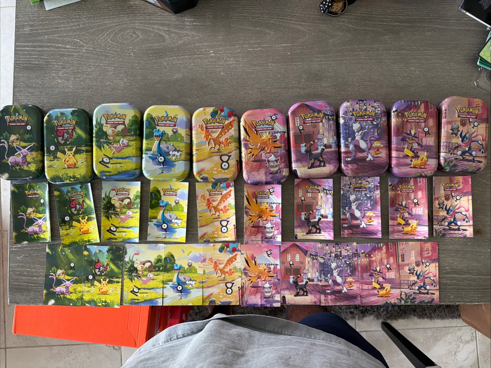 Pokemon TCG 30th Celebration Lot Of 10 Mini Tin Empty Case With Sticker No Packs