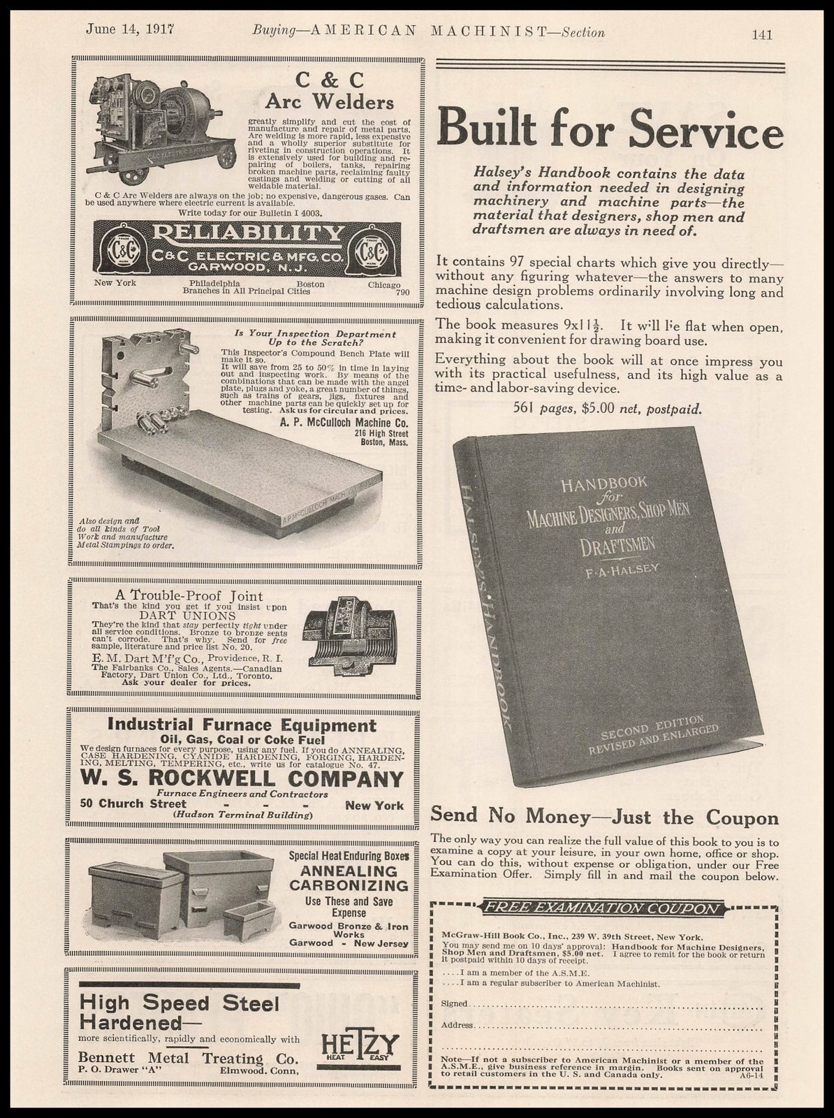 1917 C & C Electric & Mfg Co. Garwood New Jersey Arc Welders Vintage Print Ad 1917 C & C Electric & Mfg Co. Garwood New Jersey Arc Welders Vintage Print Ad