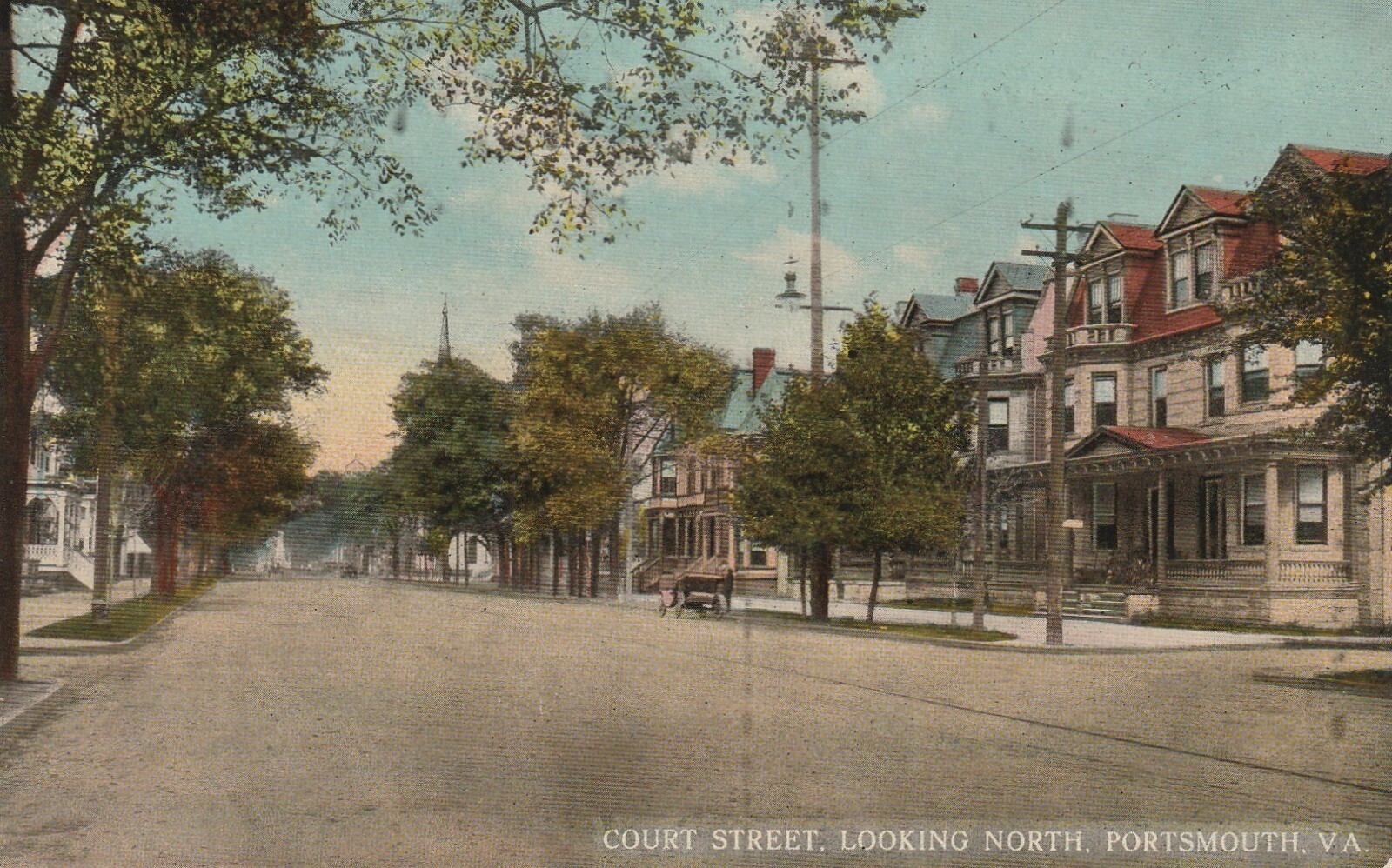 Portsmouth VA -- Court Street, Looking North -- Pub. by Louis Kaufmann & Co.
