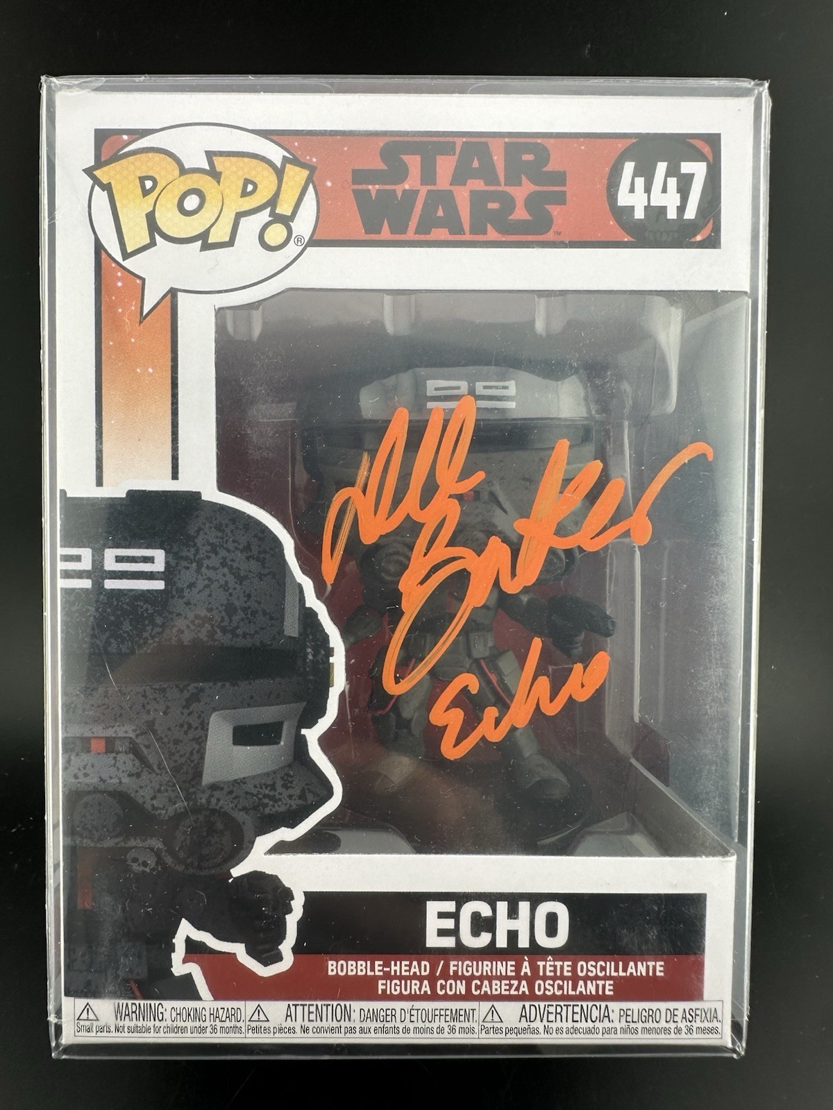 Dee Bradley Baker Signed Funko Pop Star Wars Echo #447 Celebrity Authentics COA