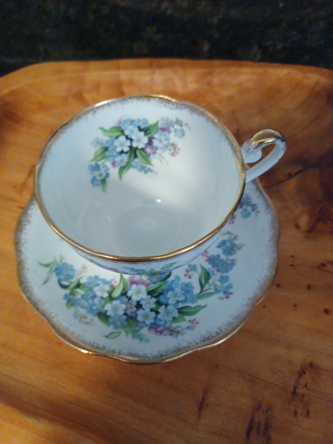 Vintage Royal Standard FORGET-ME-NOT Teacup and Saucer Set England Mint