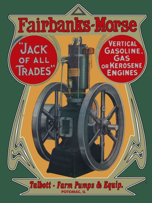 Fairbanks Morse Jack of All Trades Gas Engine NEW METAL SIGN: 9x12