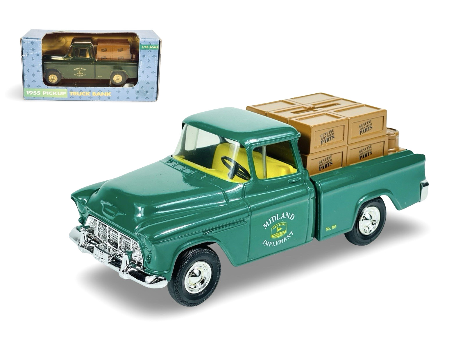 5614 Ertl John Deere Midland Implement 1955 Ford Pick-Up Truck~1/25 Diecast 1992