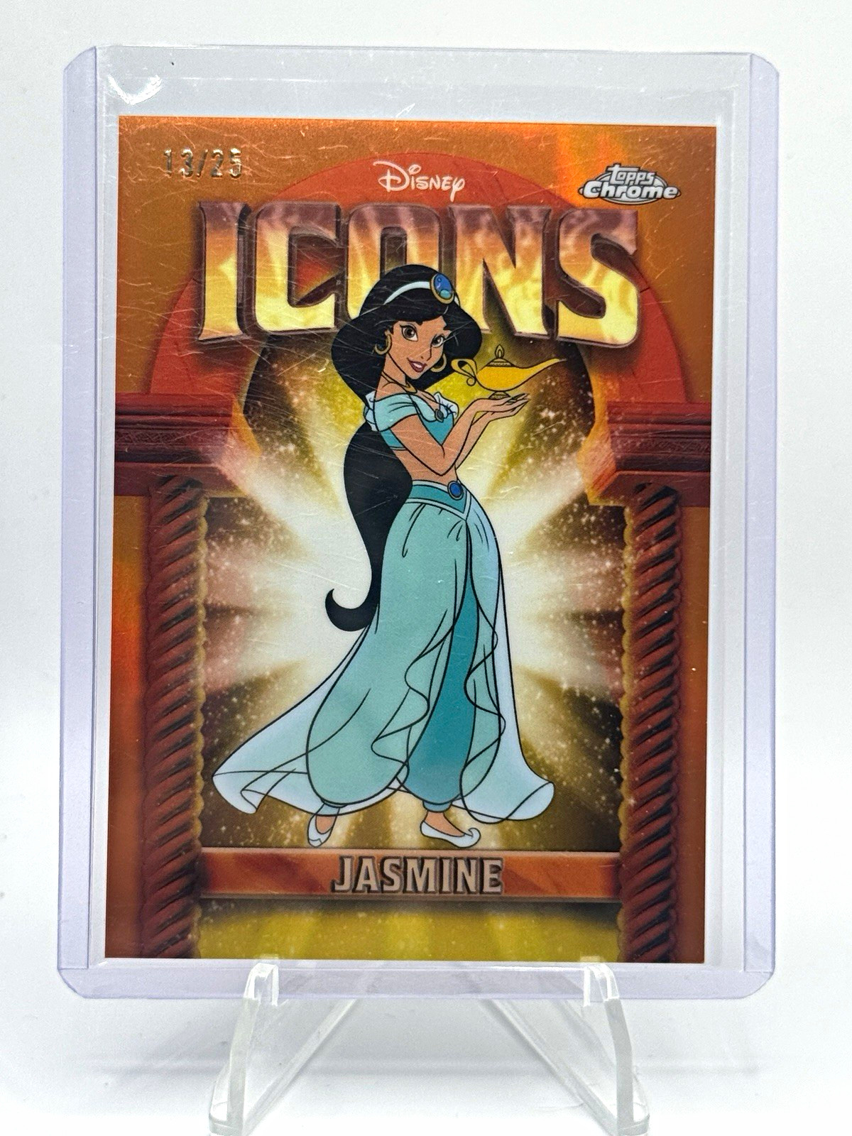 Topps 2025 Topps Chrome Disney Icons Jasmine DI-32 Orange 13/25