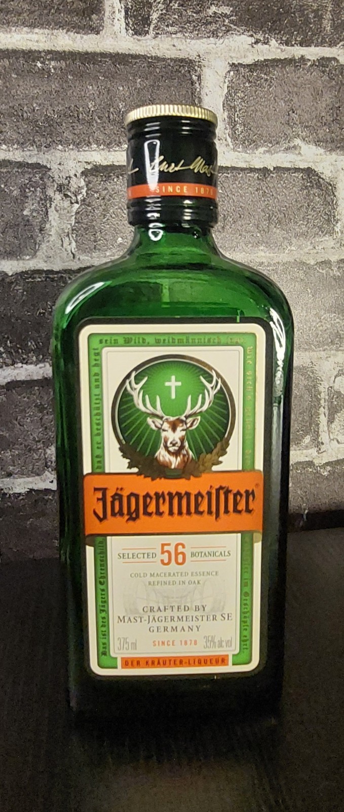 EMPTY 375ml Jagermeister Bottle EMPTY 375ml Jagermeister Bottle