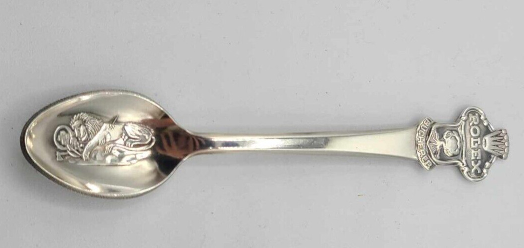 Rolex Spoon CB 6.9 M. Small Rose Top with no city on it, lion in the bowl.