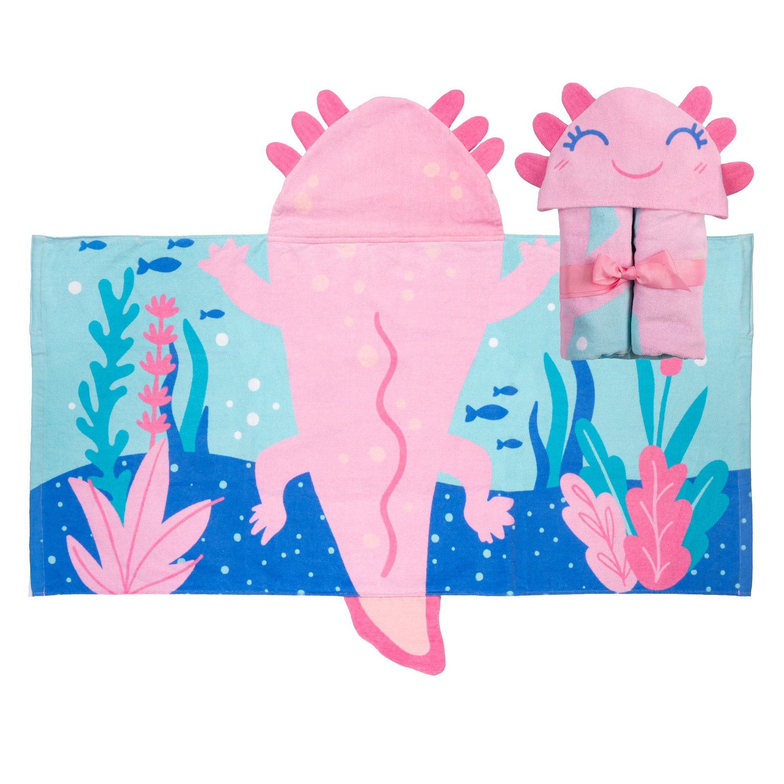 Stephen Joseph Kids Hooded Bath Towel, Swim Cover-Up, Super Absorbent Axolotl Stephen Joseph Kids Hooded Bath Towel, Swim Cover-Up, Super Absorbent Axolotl