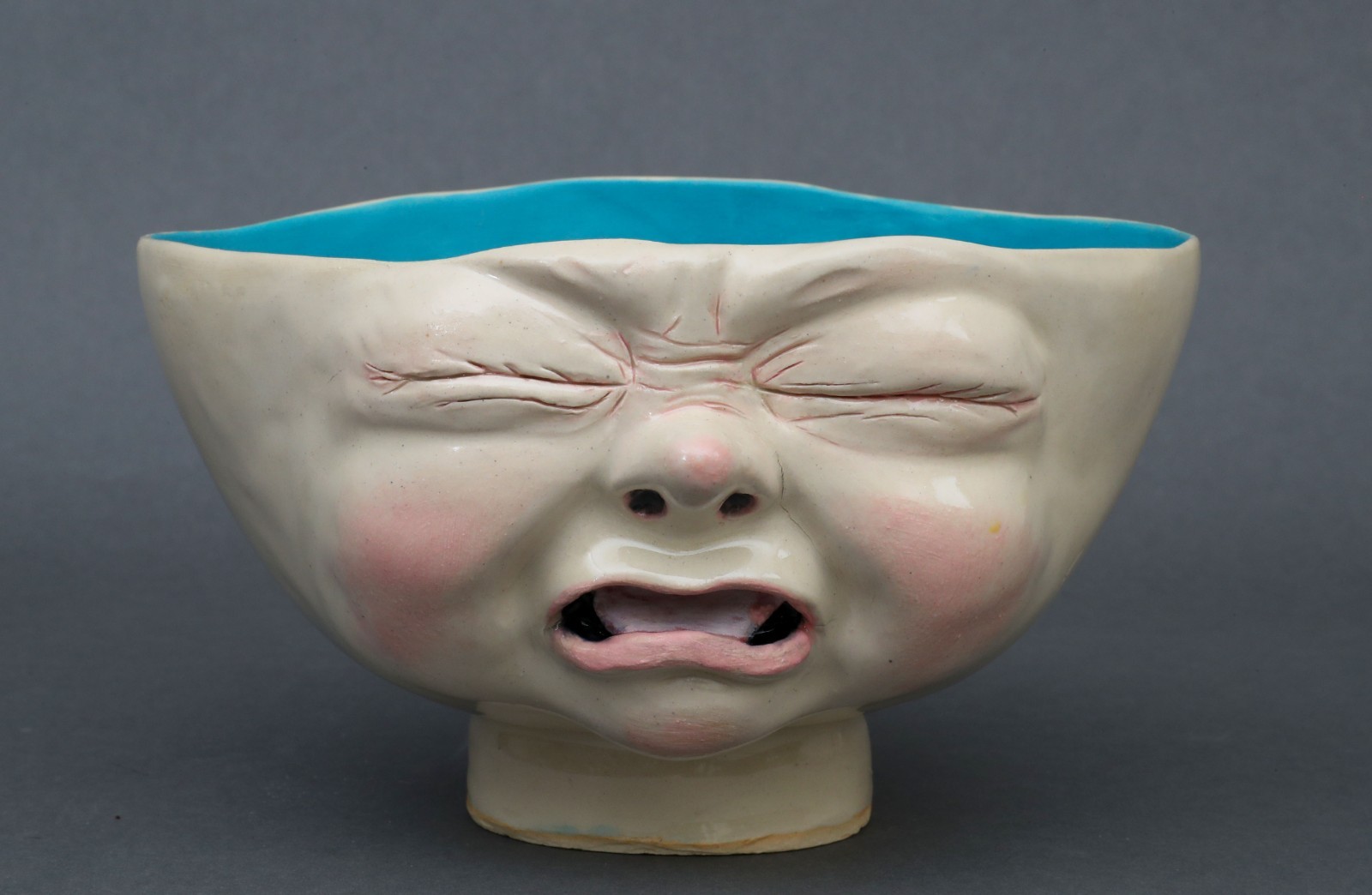 Handmade Ceramic Crying Baby Face Bowl