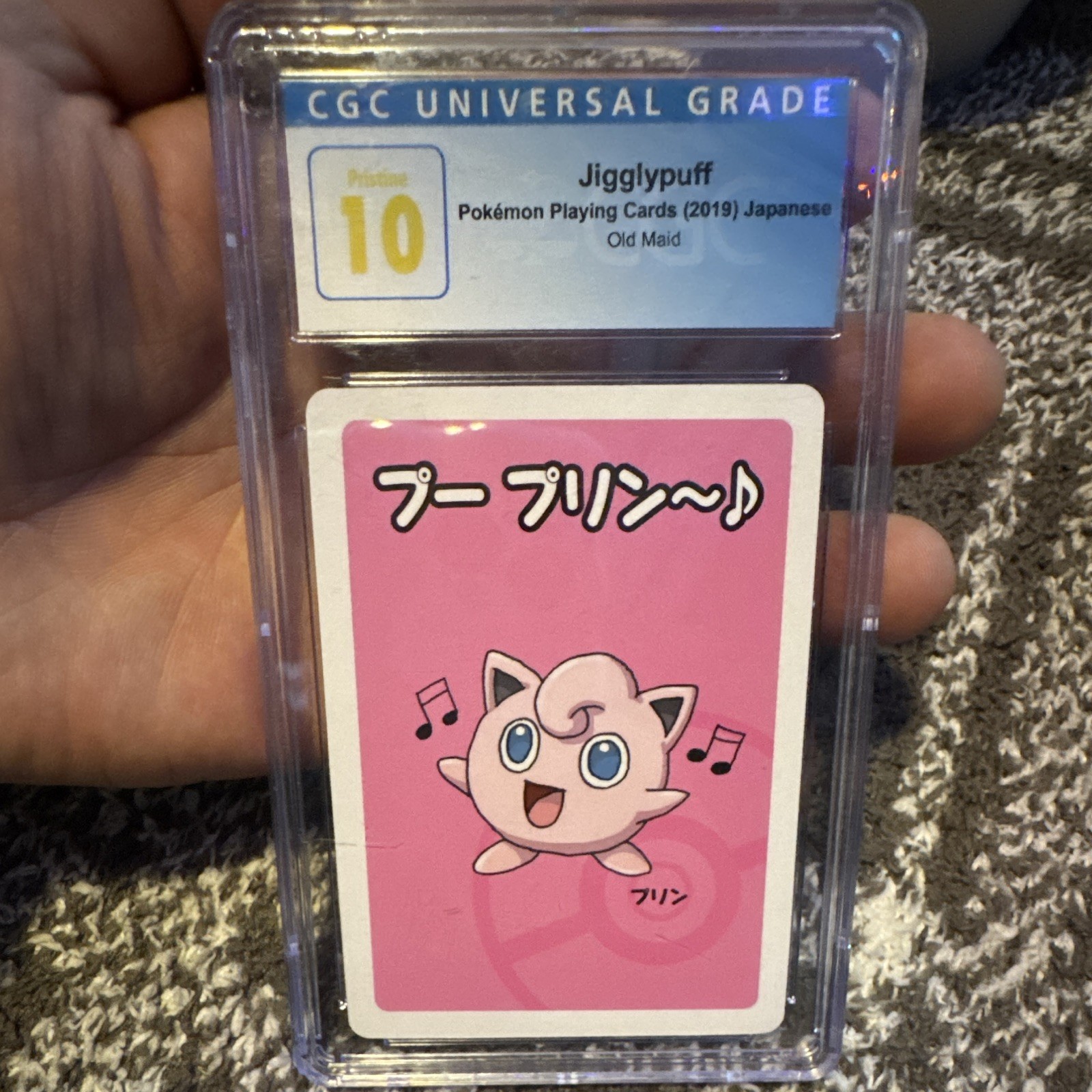 Pristine 10 Pokémon Jigglypuff 2014 Japanese Old Maid CGC Graded Non-Sport Card