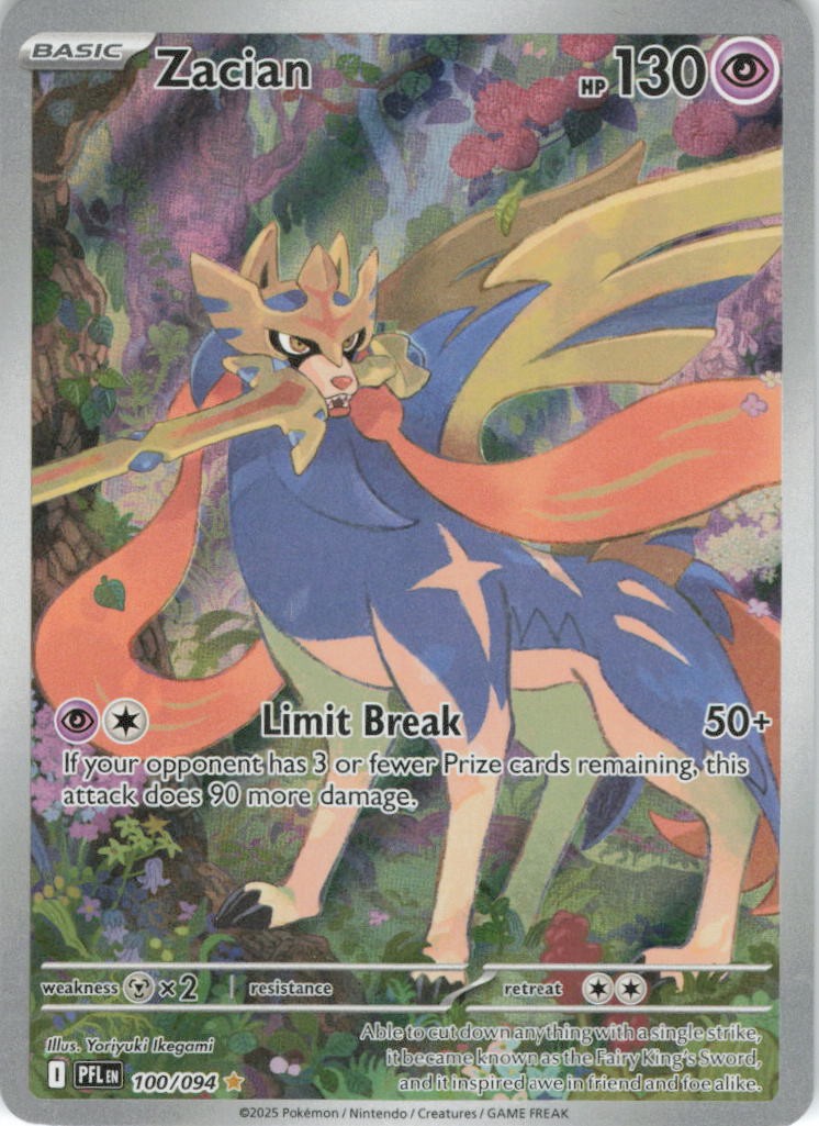 ME02: Phantasmal Flames #100/094 Zacian ME02: Phantasmal Flames #100/094 Zacian