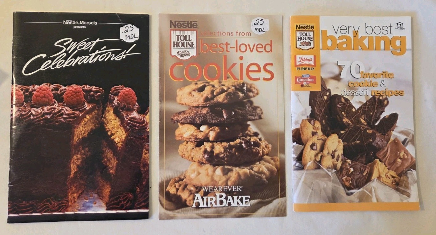 Set Of 3 Nestle Toll House Cookbook/ Brochures