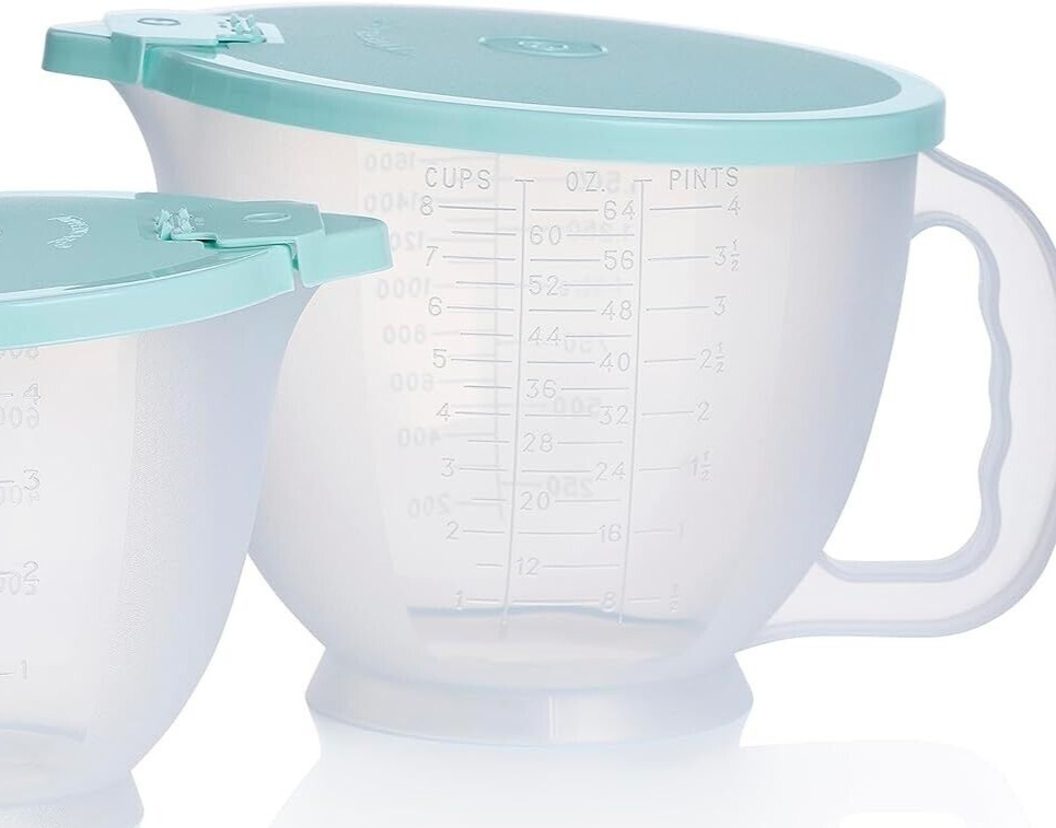 New Tupperware Mix N Store Measuring Pitcher Batter Bowl - 8 Cup