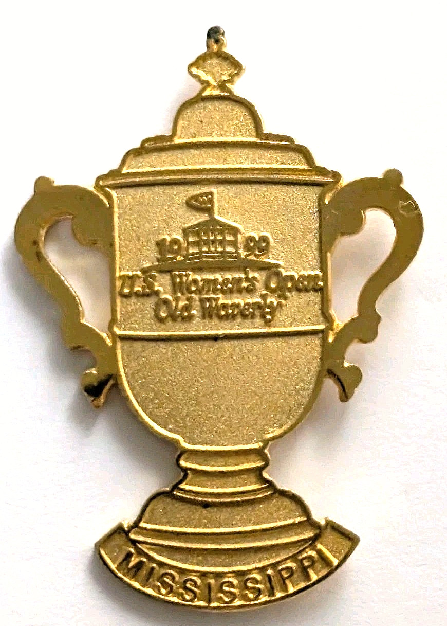 Old Waverly Mississippi 1999 US Women’s Open Ladies Golf Trophy Gold Tone Pin