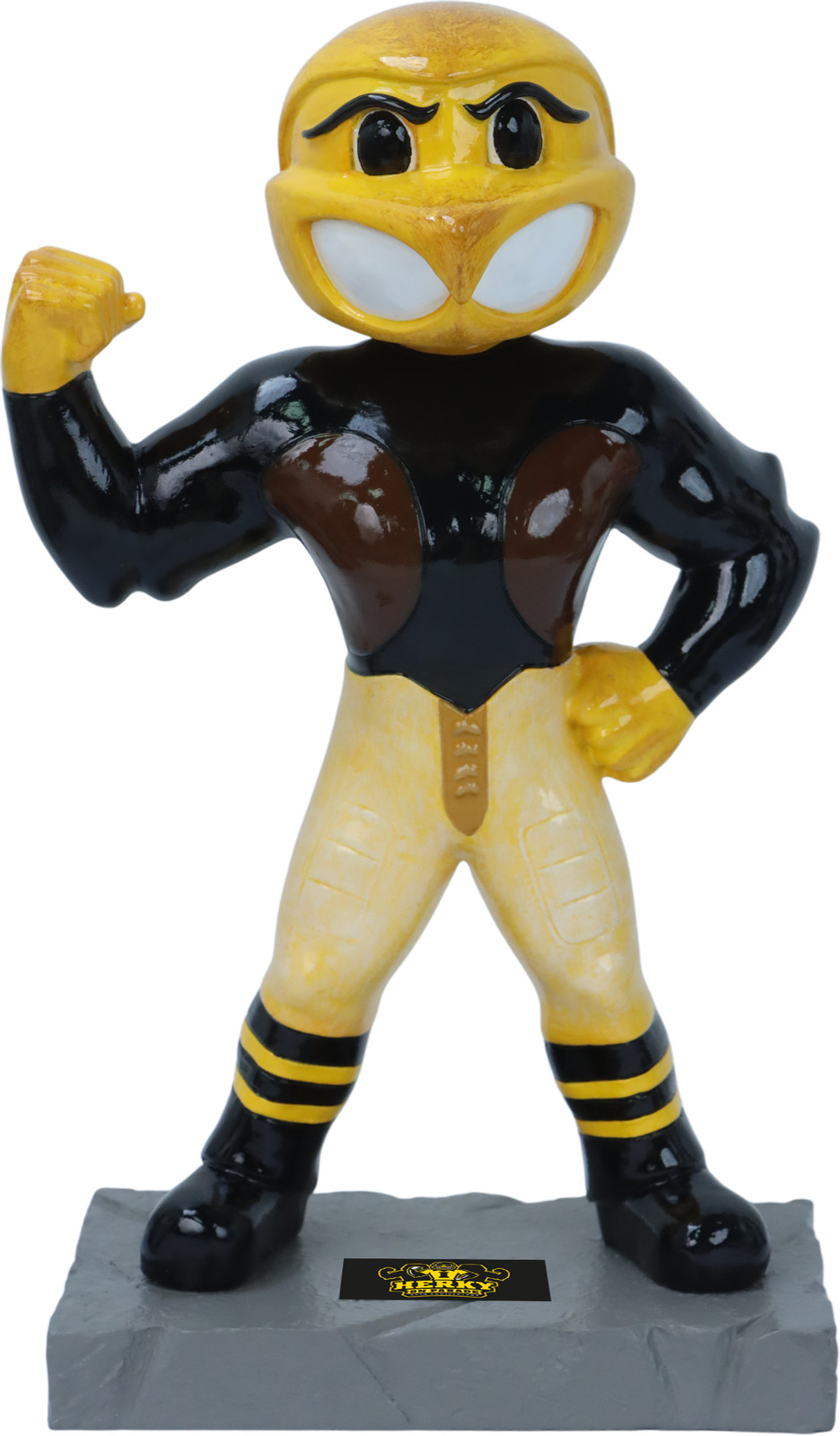 Old Gold Herky Iowa Hawkeyes Herky On Parade Bobblehead NCAA